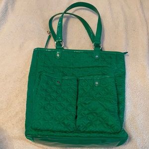 Vera Bradley Carlyle Green Tote Bag